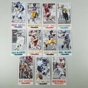 Lot of 11 Vintage 1992 NFL Gameday Cards featuring Team Players from McDonald's